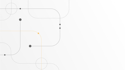 Abstract geometric Circuit connect lines and dots.Simple technology graphic background.Illustration Vector design Network technology and Connection concept.