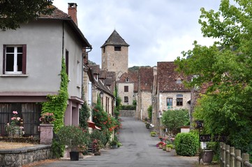 Fototapeta na wymiar street in old town, Autoire, France