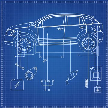 frame of a car diagram