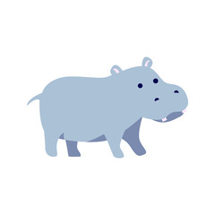 Cute hippo vector graphic element design