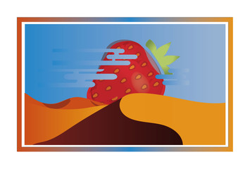 Obraz premium Food desert STRAWBERRY