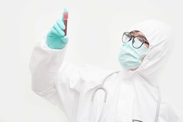 Naklejka premium Doctor in laboratory at hospital