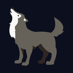 Wolf vector graphic element design