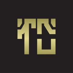 Obraz premium TO Logo with squere shape design template with gold colors