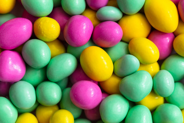 Closeup of Colorful candies background