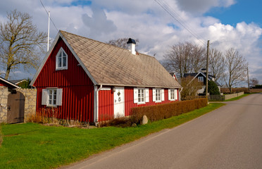 Fototapeta na wymiar An old wooden house in Sweden