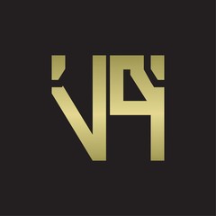 Obraz premium VP Logo with squere shape design template with gold colors