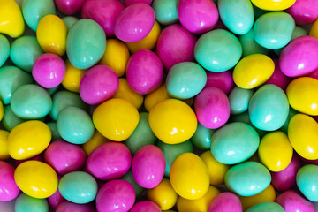 Closeup of Colorful candies background