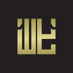 WY Logo with squere shape design template with gold colors