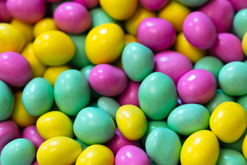 Closeup of Colorful candies background