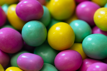 Closeup of Colorful candies background