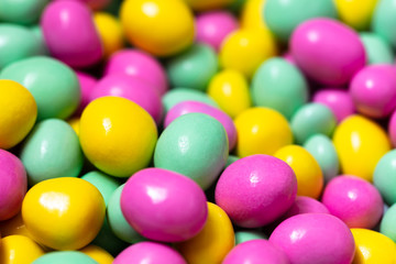 Closeup of Colorful candies background