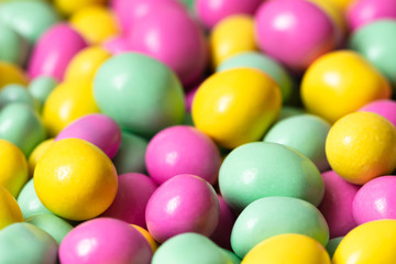 Closeup of Colorful candies background