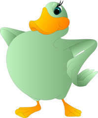 goose stands with an important view