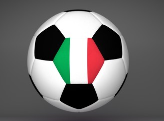 Obraz premium isolated soccerball with italy flag