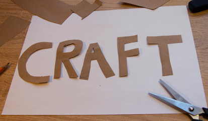 word craft with a craft paper