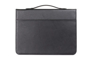 closed matte leather document folder
