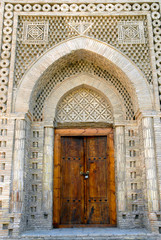 Samanid Mausoleum is one of the main touristic attraction in the town. Bukhara, Uzbekistan.