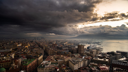 Naples with clouds