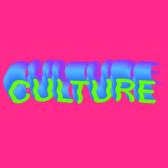 Culture colorful word design