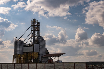 Granary elevator. agro-processing and manufacturing plant for processing and silver silos for drying cleaning and storage of agricultural products, flour, cereals and grain.