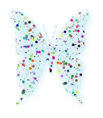 Colorful Butterfly blue border svg ready to be used in your professional projects