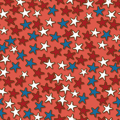 Vector seamless pattern with stars