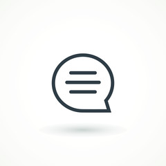 Speech bubbles line Icon, Editable strok flat design style speaking Chatting Chat, speak sign, talk icon