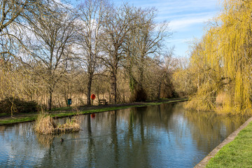 Fototapeta na wymiar The Pells in Lewes, Sussex, on a sunny early spring morning