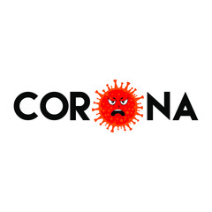 Coronavirus Red Black Vector Logotype