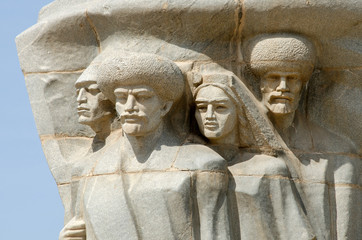 War memorial of soviet time. Khiva, Uzbekistan, Central Asia.