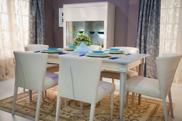 modern house interior dinnig room