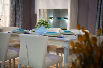 modern house interior dinnig room