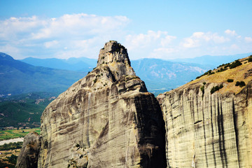 Fototapeta na wymiar Cliffs from Meteora complex in Greece, Europe.