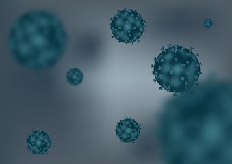 Realistic 3d illustration of coronavirus unit.