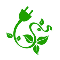 eco energy icon on white background