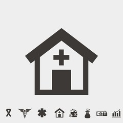 hospital vector icon medical center health care icon
