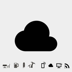 cloud vector icon for weather and cloud storage technology icon