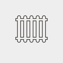 wooden house fence vector icon