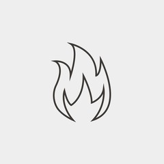 fire flame vector icon burning 