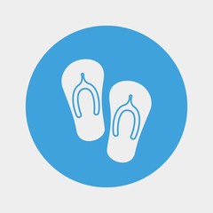 flip flop slippers vector icon footwear