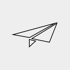 paper plane vector icon jet