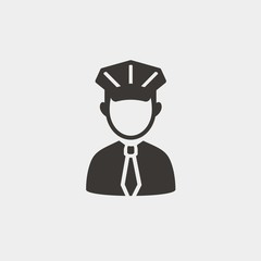 police man vector icon security