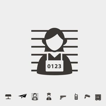 jail photo cell number vector icon 