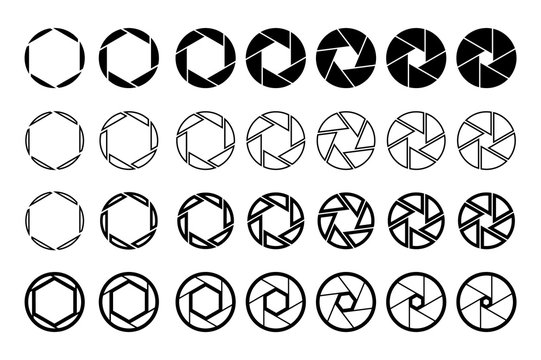 Camera lens aperture with various iris position