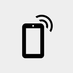 smartphone wireless signal vector icon connection to internet