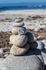 stone stack with love heart