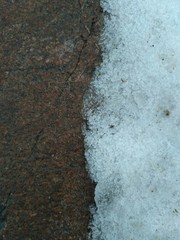 texture of snow and granite