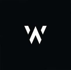 Initial based modern and minimal Logo. W WA AW letter trendy fonts monogram icon symbol. Universal professional elegant luxury alphabet vector design