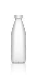 Realistic 3d milk bottle mockup isolated on white background
